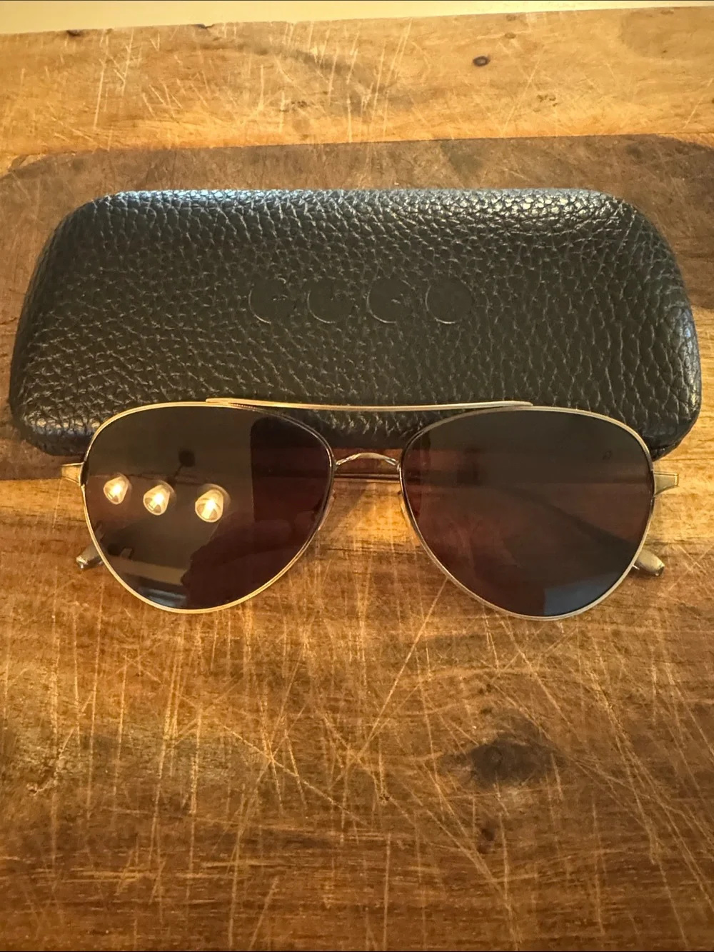Garrett Leight CULVER SUN 56mm Semi / Flat Redwood Pilot